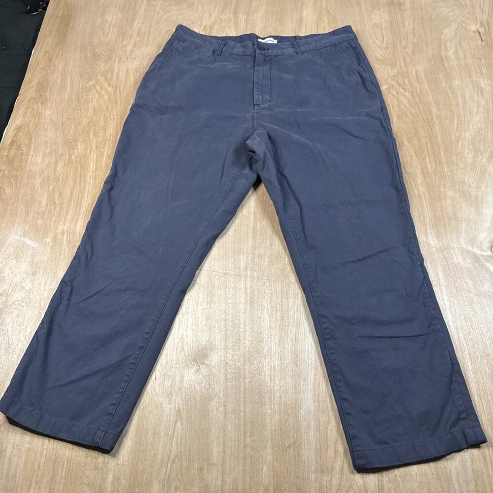Taylor Stitch Chino Pants Mens 36 Blue Stretch Cotton Twill Democratic Fit